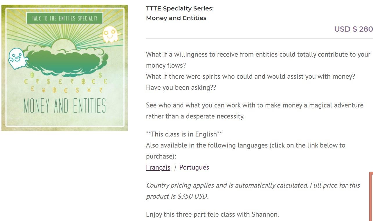 [Access Consciousness] Сущности и деньги - TTTE Specialty Series: Money and Entities (Шэннон О’Хара)