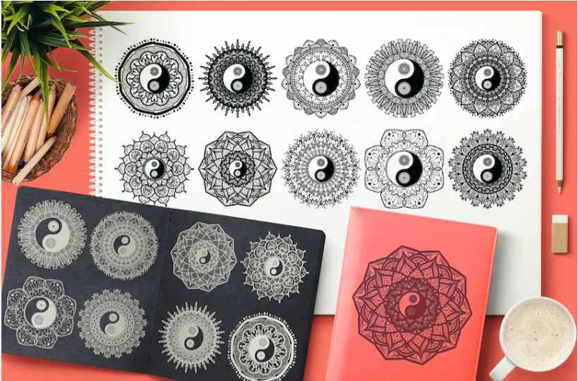 [Envato Market] Инь Ян Мандалы набор