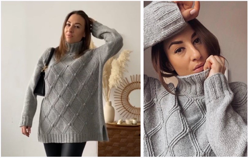 Свитер Овер с ромбами (Евгения Телегина)