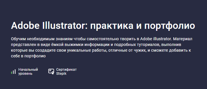 [Stepik] Adobe Illustrator: практика и портфолио (Анастасия Пшиченко)