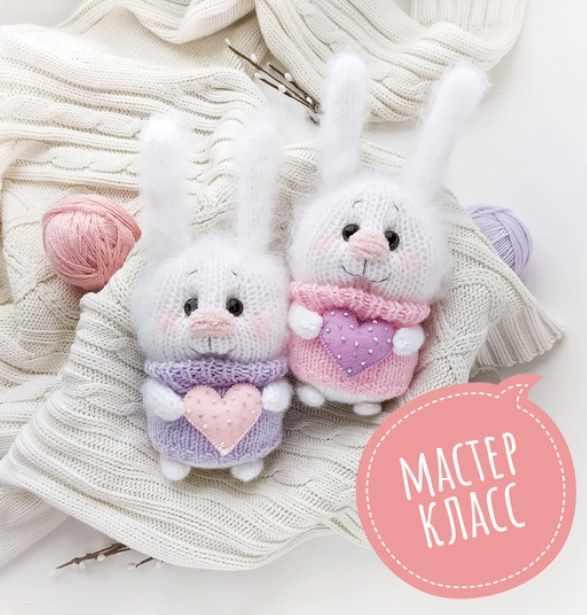 [Добрые звери] Белый зайчик спицами (Ольга Бердникова)