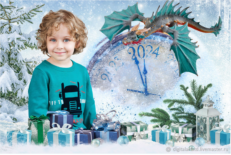 [DigitalArtStudio] Фотошаблон и календарь Год дракона №3