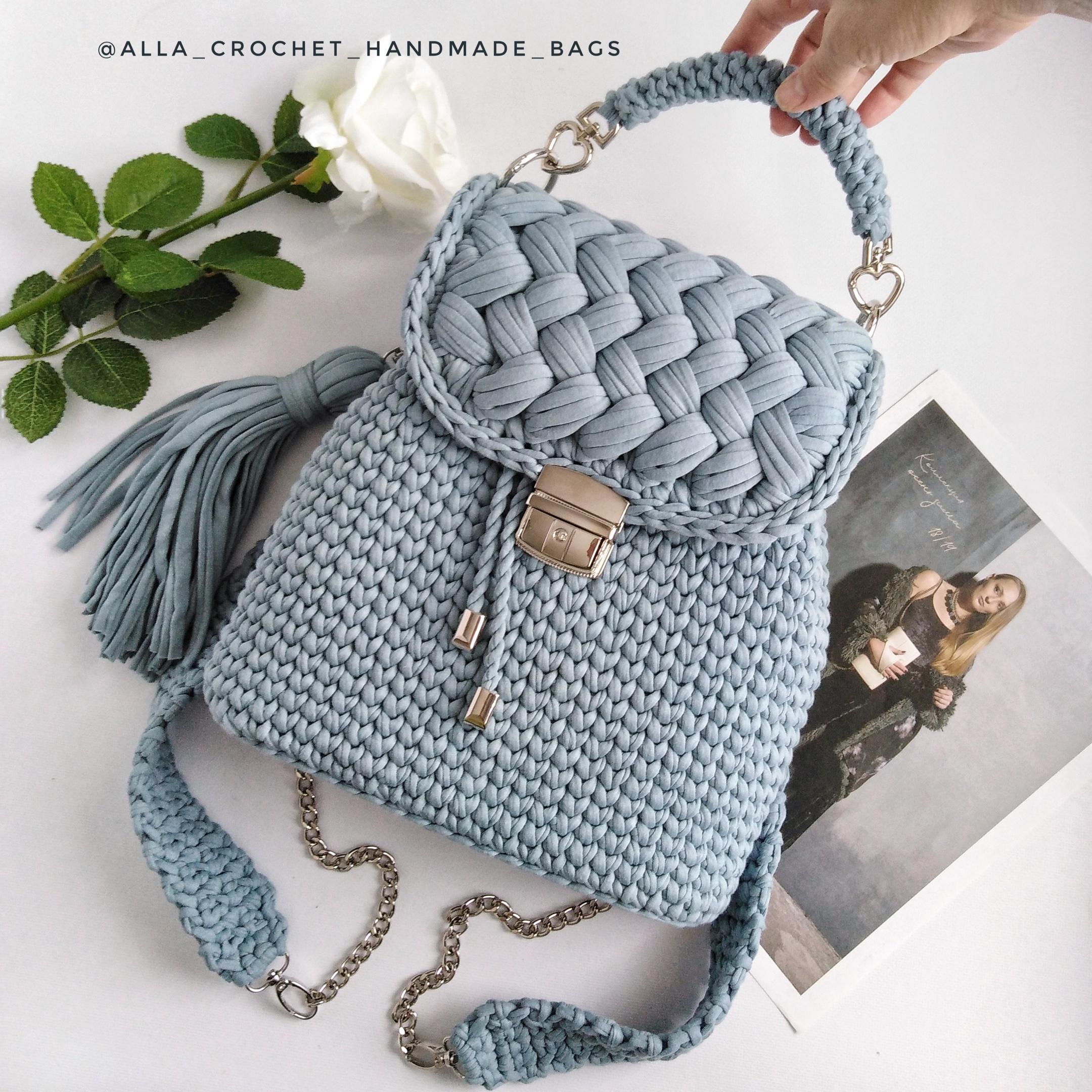 [alla_crochet_handmade_bags] Рюкзак Маршмелоу (Алла Крочет)