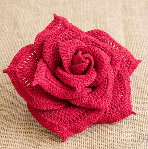 Rose, Centerpiece (Large)/Роза, центральное украшение (большое) (HappyPattyCrochet)