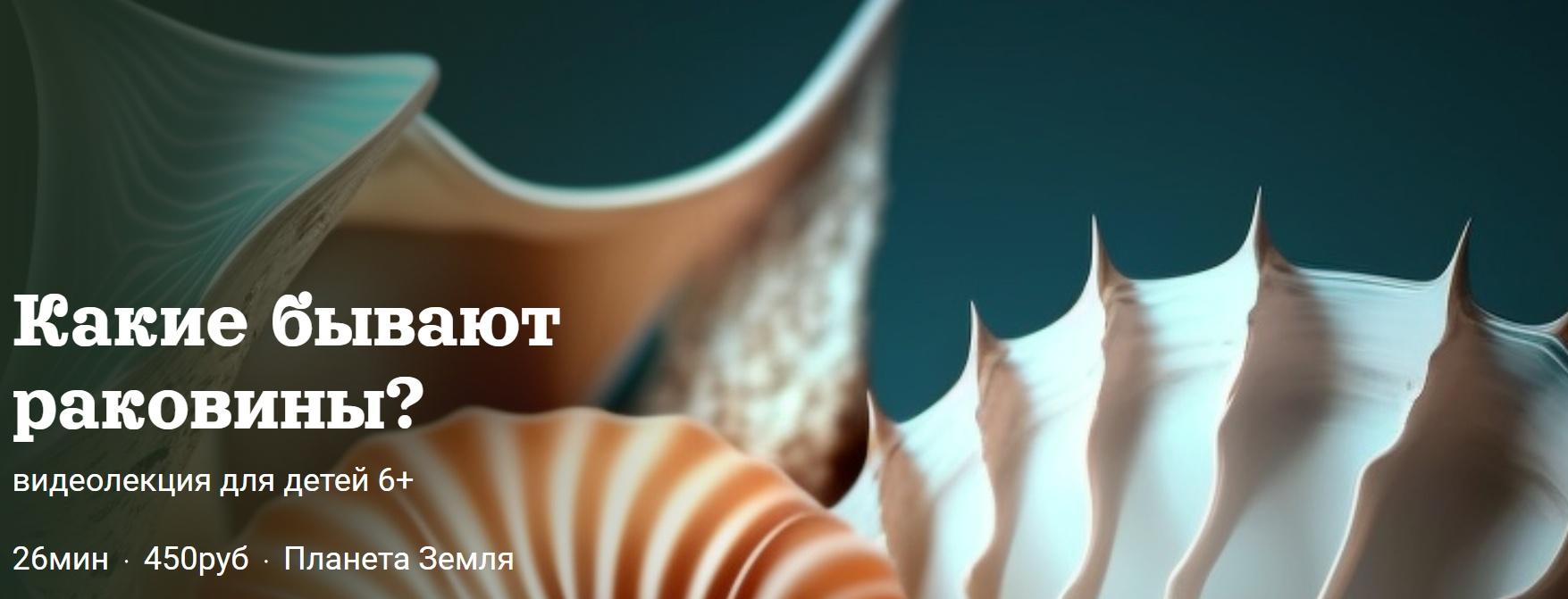 [Детский лекторий] Какие бывают раковины? (Александр Толмачев)