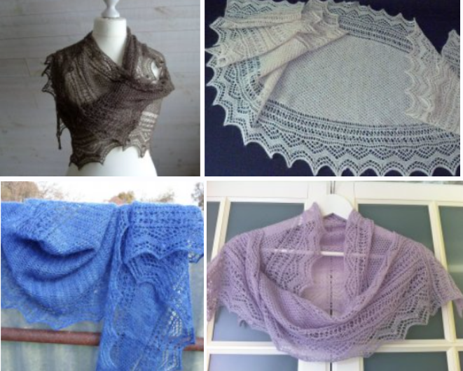 [Вяжи.ру] Ажурная шаль с шишечками Desert Veil