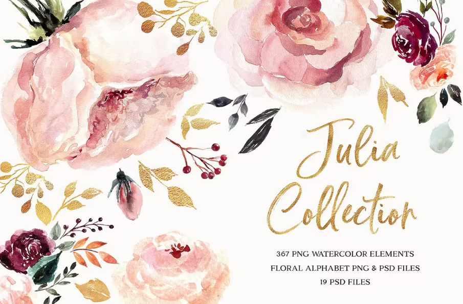 [DealJumbo] Floral Watercolor Collection. Цветочная коллекция акварели