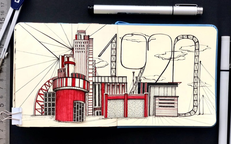 [hurlyburlyschool] Конструктивизм. 11 блок из курса Первые шаги в историю искусств. Скетчбук