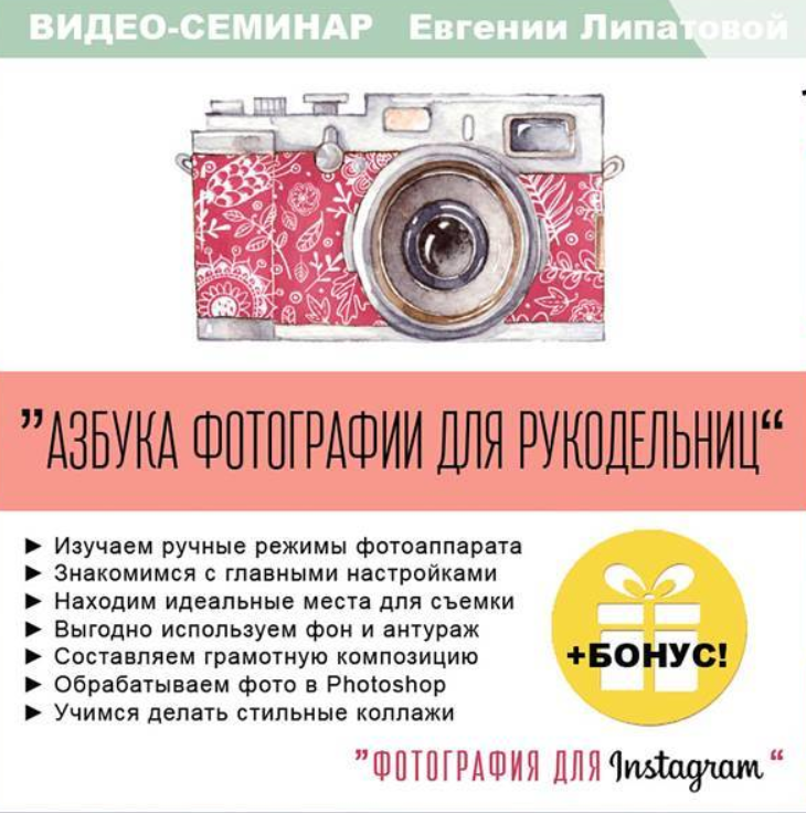 Азбука фотографии для рукодельниц (Евгения Липатова)
