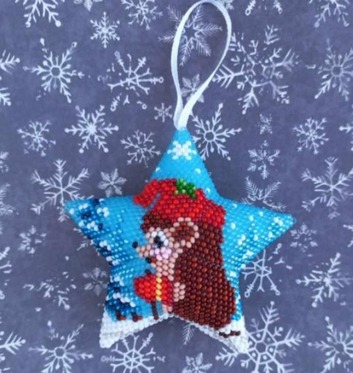 Схема звезды Ёжик по открытке В. Зарубина (Татьяна Акиндеева)