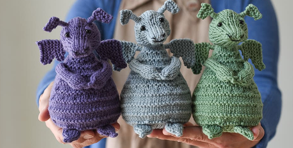 Вязаный спицами дракончик Little Dragon (Susan Anderson), фото 1 из 1.