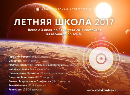 Летняя школа 2017г. Астрология развития ребенка сквозь призму отношений родителей (Евгений Волоконцев)