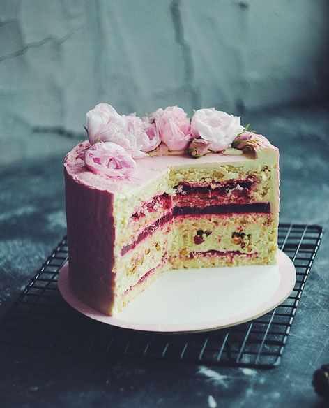 Торт Фисташка-Малина-Вишня (Наталья Оленникова)