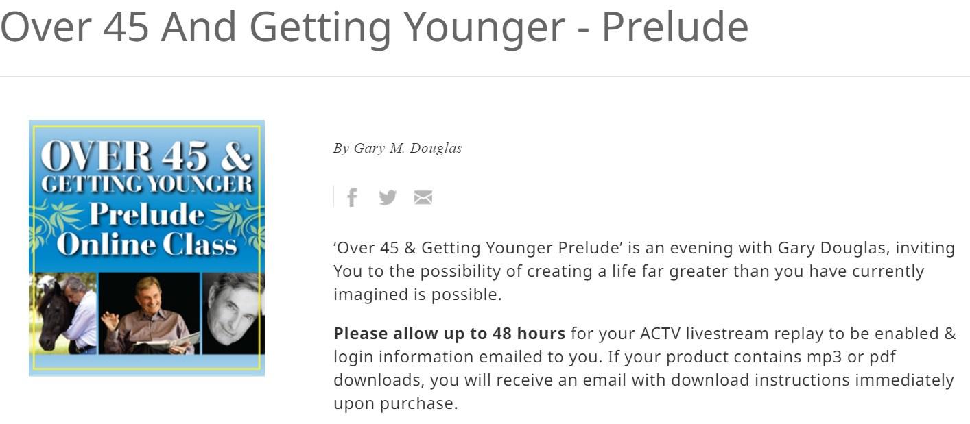 [Access] Старше 45 и становясь моложе. Прелюдия (Гэри Дуглас)
