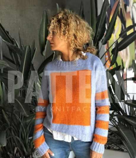 Джемпер Яркий квадрат (knitfactory), фото 1 из 1.