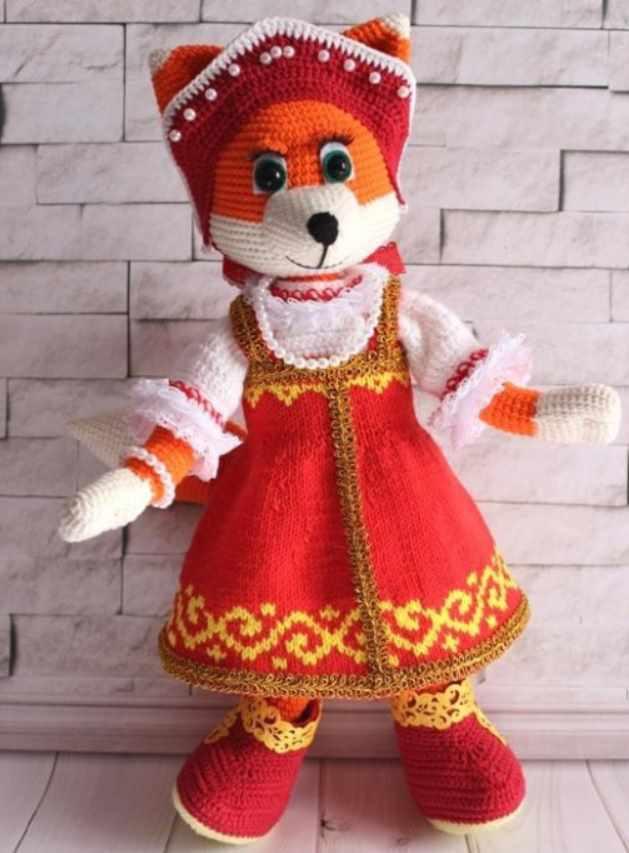 [Sunnysmile_toys] Лиса Лизавета в русском народном костюме (Светлана Холманских)