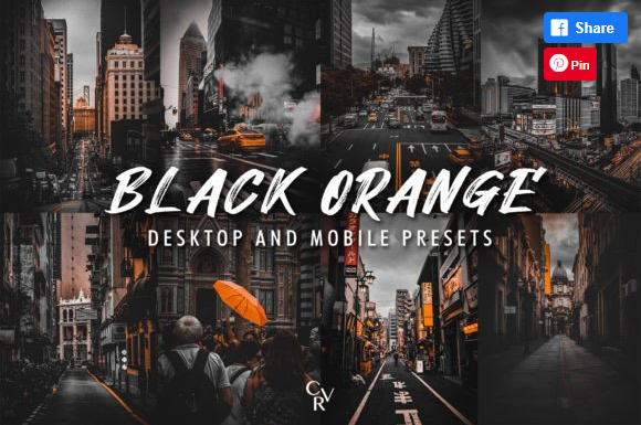 [Creativefabrica] 10 Black Orange Lightroom Presets