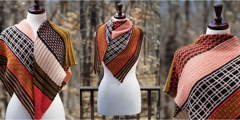 [Вяжи.ру] Разноцветная шаль спицами Simply Chic (Lisa K. Ross)