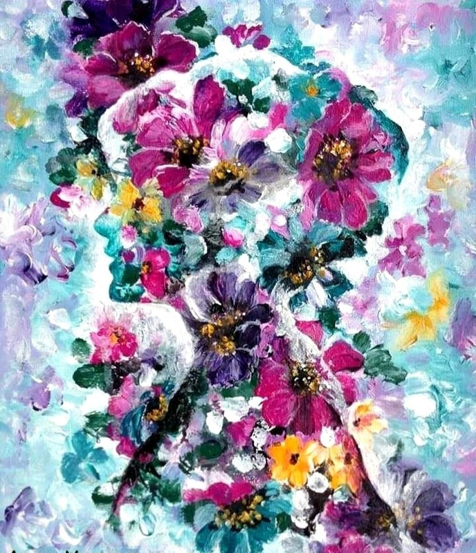 Интуитивные акриловые портреты (Юлия Кошелева)