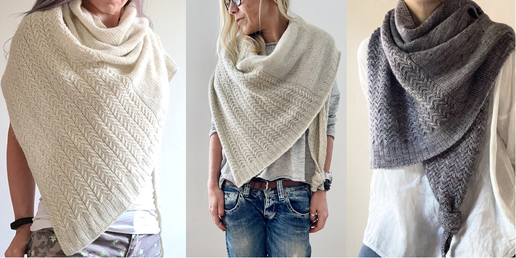 [Вяжи.ру] Шаль с косами Vaike, фото 1 из 1.