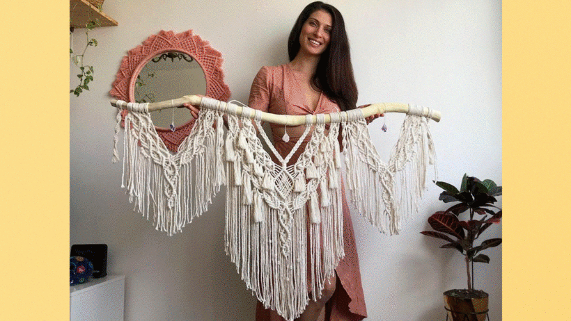 [Domestika] Листья в технике макраме (Fernanda Campelo, Фернанда Кампело)