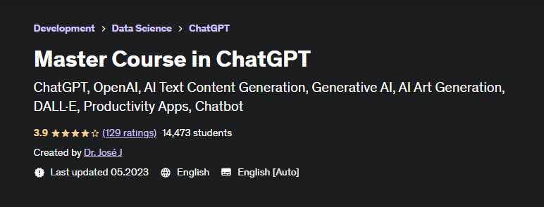 [Udemy] Мастер-курс по ChatGPT (Jose J)