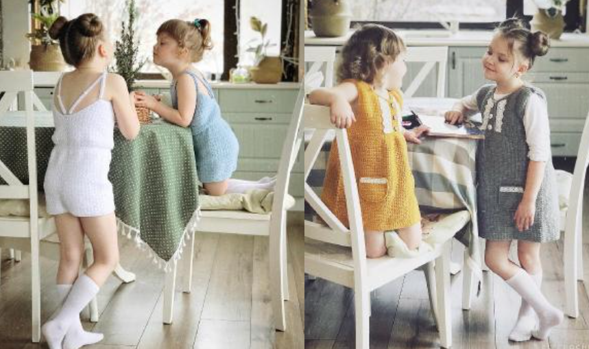 Летний комбинезон крючком Cretan_jumpsuit + Платье крючком Hugge_dress (elfcrochet)