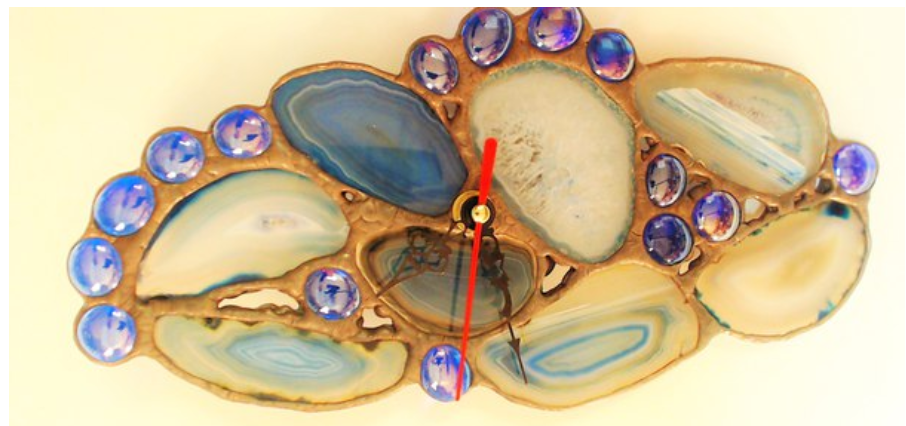 Часы из агата и стеклянных капель (Ирина Пономарева)