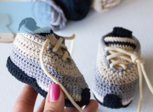 Пинетки-кроссовки крючком Sneakers (vinera eyer)