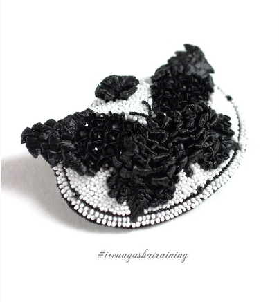 [Вышивка] Мастер-класс Брошь Бабочка- вышивка рафией"(Ирена Гаша)