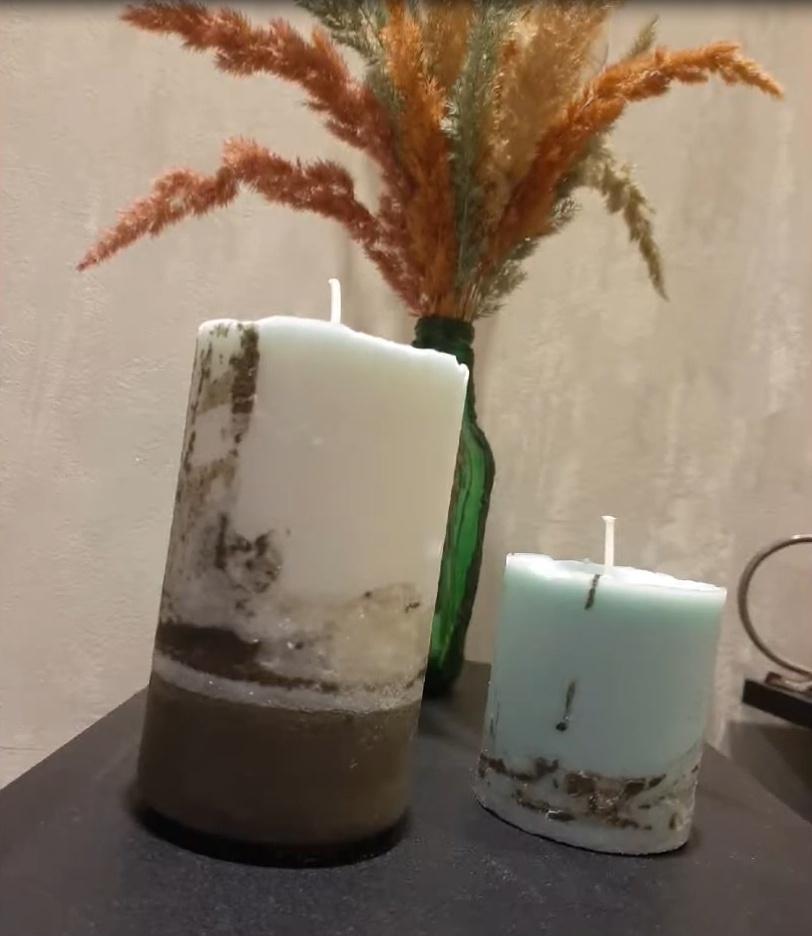 Свечи с бетоном (Яна Ножкина)