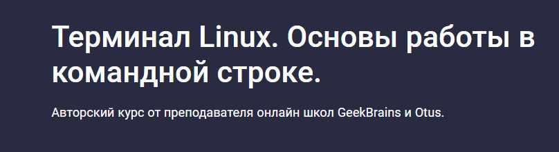 [Stepik] Терминал Linux. Основы работы в командной строке