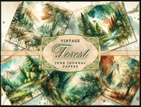 [Creativefabrica] Forest Backgrounds - Woodland Background