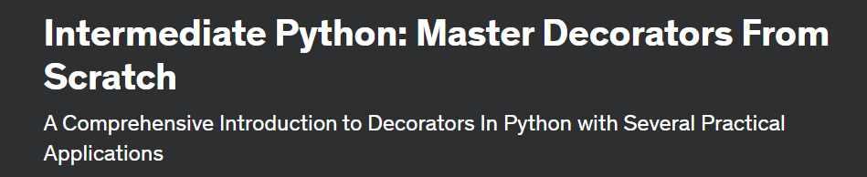 [Udemy] Средний уровень Python: разработчик декоратор с нуля (Andy Bek)