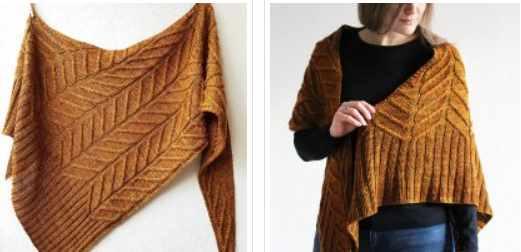 [Вяжи.ру] Шаль с косами Almina (Лиза Ханнес)