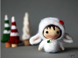 Маленькая куколка Овечка из серии Tanoshi (Татьяна Коробкова)