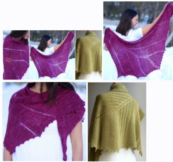 [Вяжи.ру] Женская шаль вязаная резинкой Growth