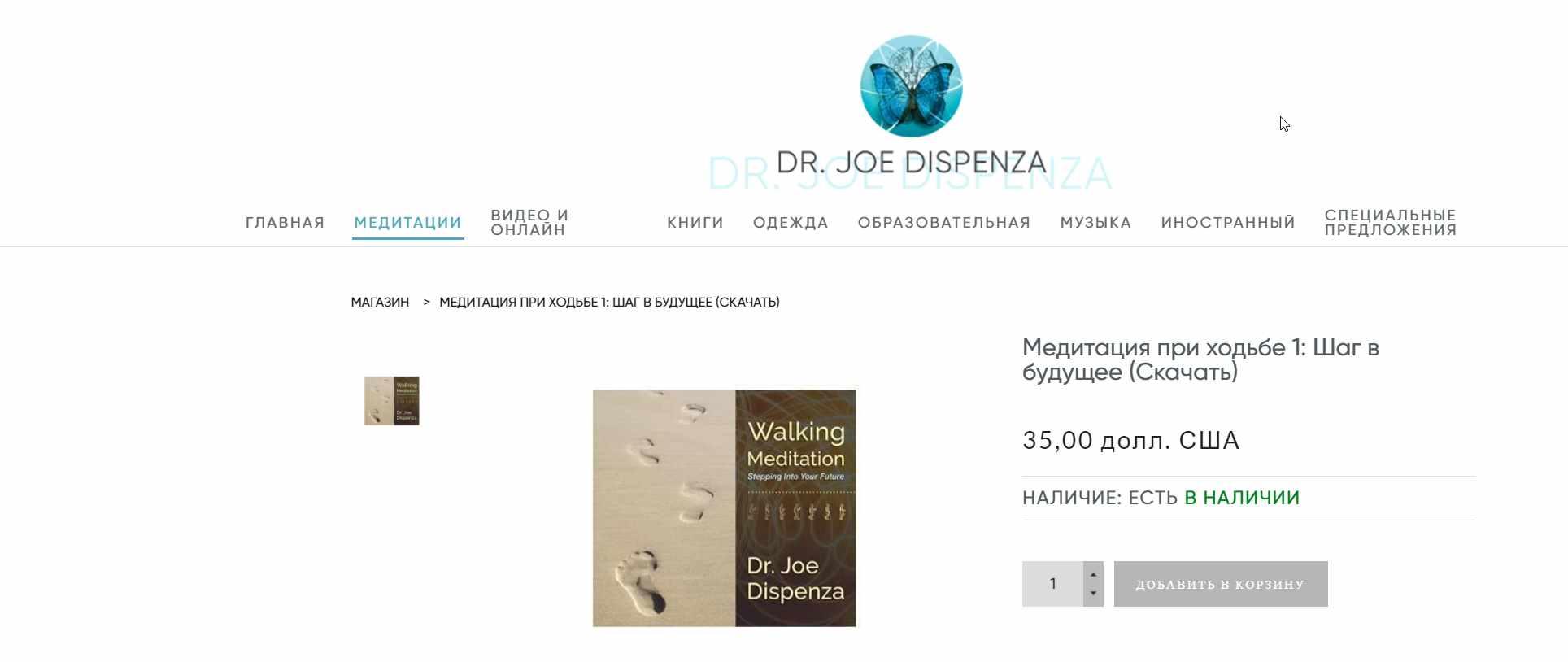 Медитация при ходьбе 1: шаг в будущее (2019)(Джо Диспенза)