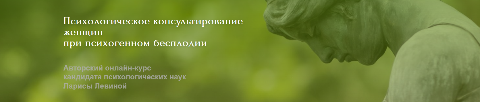 Курс "Психологическое консультирование женщин при психогенном бесплодии" (Лариса Левина)