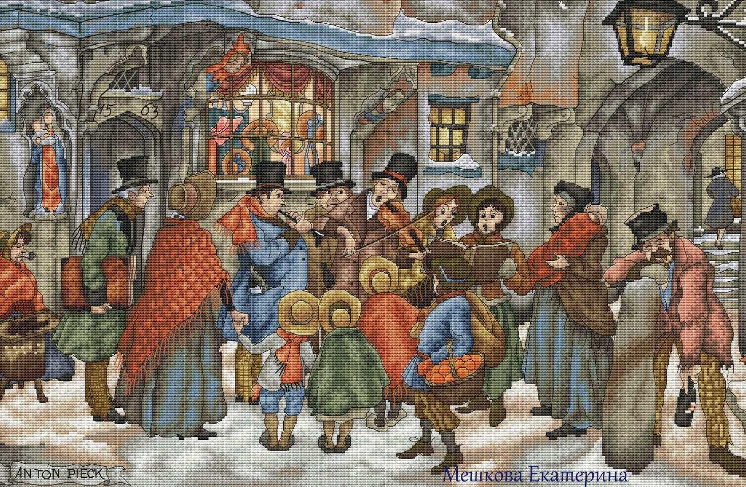 Схема вышивки крестом Веселые господа (Екатерина Мешкова)