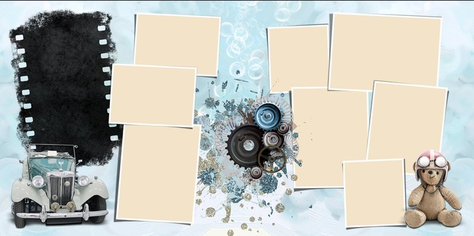 (PSD) Фотокнига для мальчиков (Манана81)