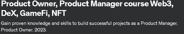 [Udemy] Владелец продукта, курс менеджера по продукту Web3, DeX, GameFi, NFT 9 (Роман Ткаченко), фото 1 из 1.