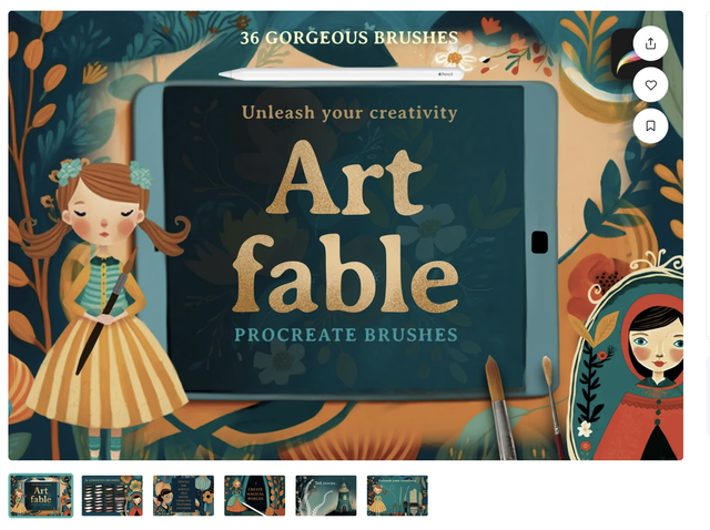 [CreativeMarket] Кисти для рисования артов ArtFable Procreate Collection (Mels Brushes)