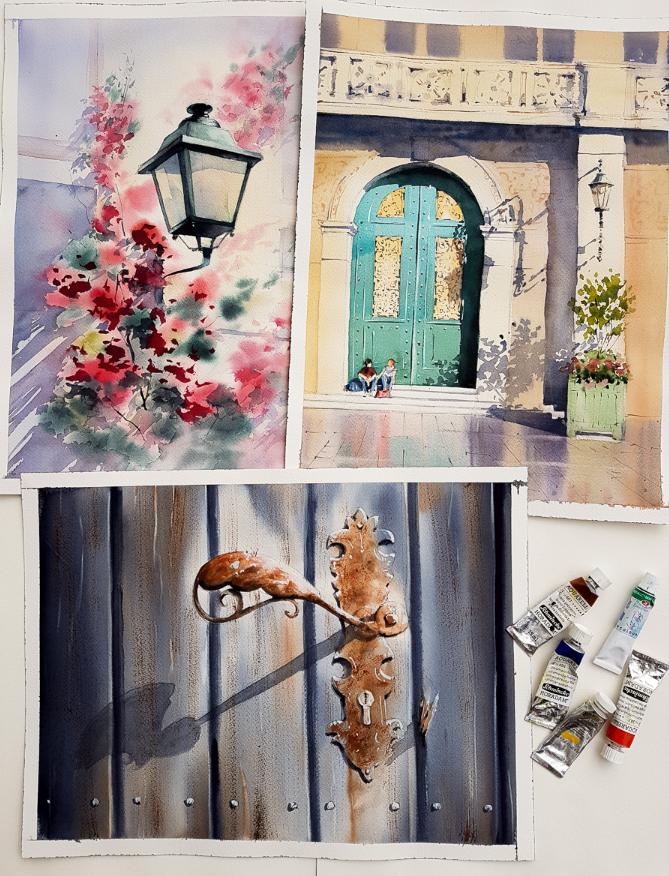 Городская шкатулка. Архитектурные элементы, детали, фактуры. Урок 1. Сказочная дверь (Надя Лойтлофф)