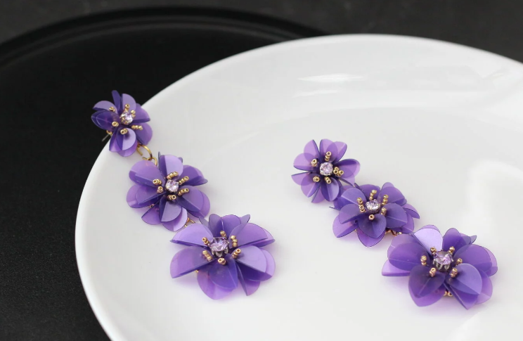 [Вышивка] Серьги Цветы (christie_jewelry)