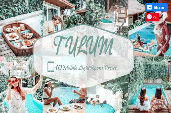 [Creativefabrica] 10 Mobile Lightroom Presets, Tulum
