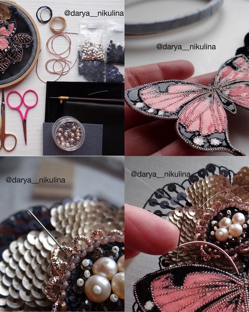 Обучающие уроки по множеству техник вышивки (Дарья Никулина)