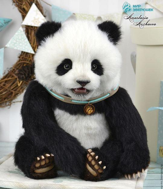 Панда с открытым ртом. Выкройка (Анастасия Аржаева), фото 1 из 1.