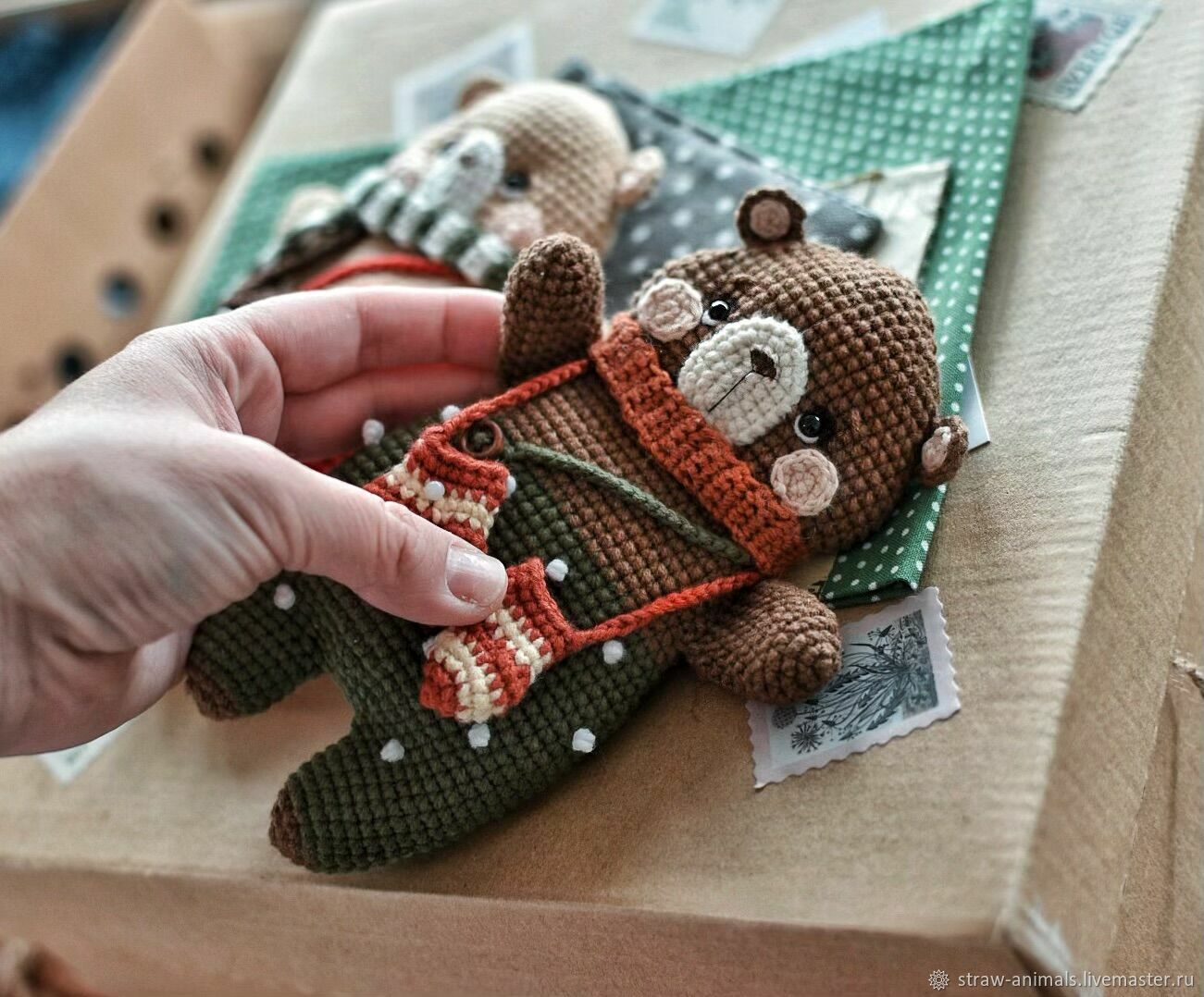 Пряничный медведь крючком (Юлия Устименко)