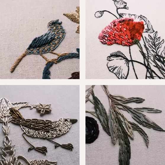 [Школа Вышивки] Онлайн курс по вышивке пайетками, канителью и мулине. Тариф L (Эльза Бикметова)